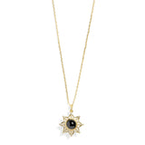 Personalized Pavé Sun Photo Necklace