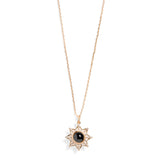 Personalized Pavé Sun Photo Necklace